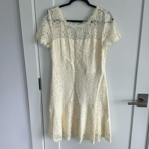 DVF ivory lace dress